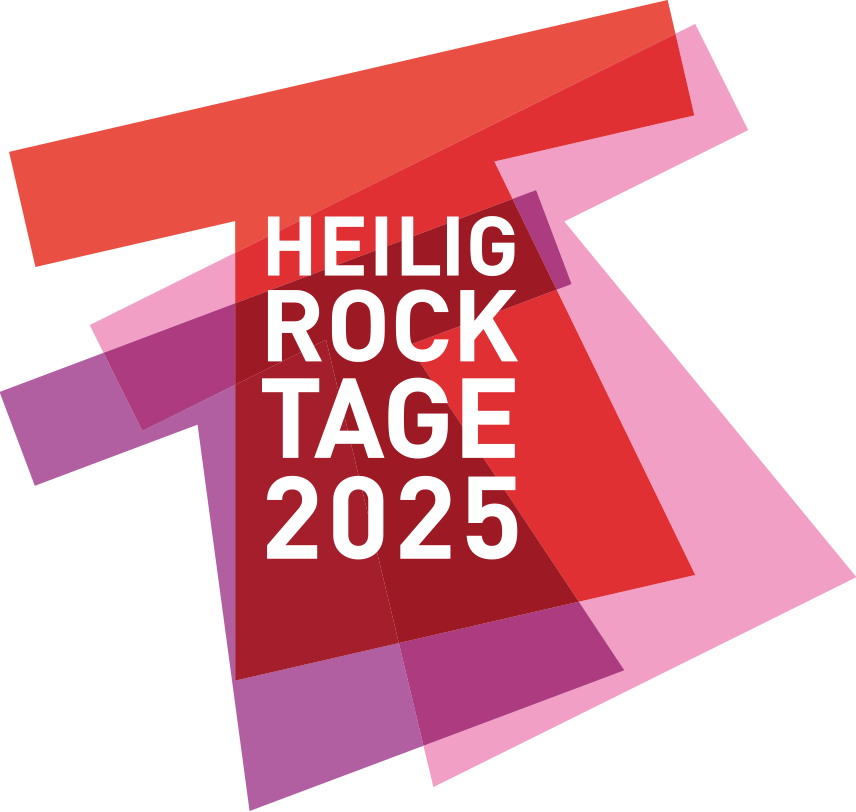 Man sieht verschiedenfarbige Umrisse des Heiligen Rocks. Darin der Text 'Heilig Rock Tage Trier'