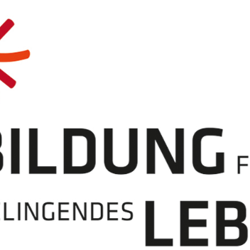 Man sieht eine gezeichnete Pusteblume und den Text Bildung für ein gelingendes Leben
