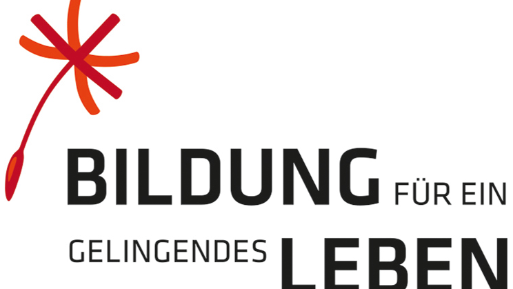 Man sieht eine gezeichnete Pusteblume und den Text Bildung für ein gelingendes Leben