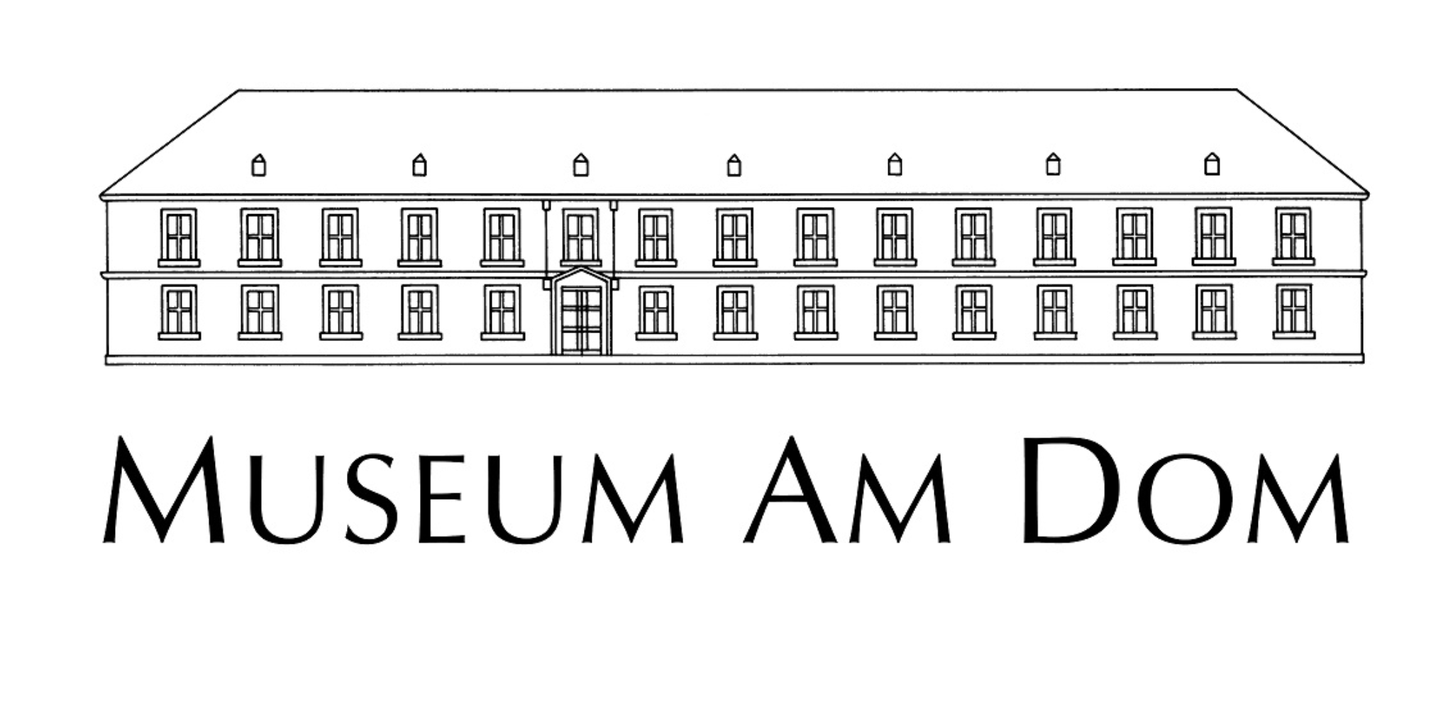 Man sieht das Museum am Dom als Zeichnung, darunter der Text Museum am Dom.
