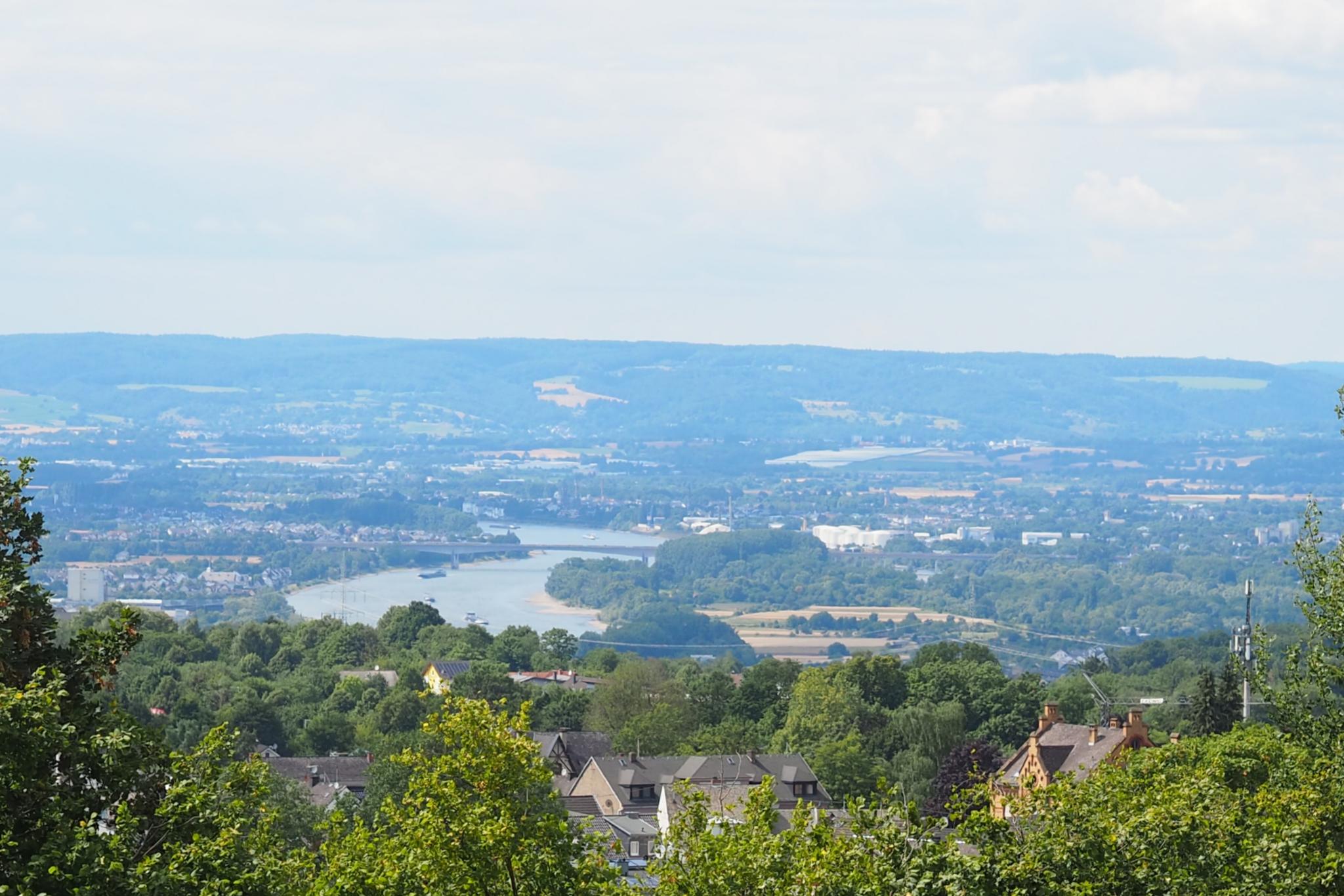 Ausblick auf den Rhein und Koblenz